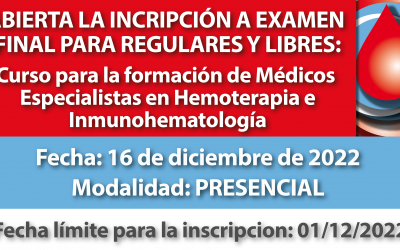 Extensión de fecha para la Inscripción al Examen Final del Curso para Médico Especialista