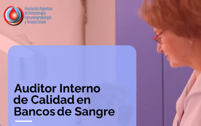CURSO DE AUDITOR INTERNO DE CALIDAD EN BANCOS DE SANGRE
