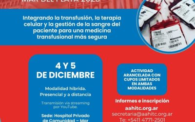 PRIMERAS JORNADAS NACIONALES DE TERAPIA CELULAR – MAR DEL PLATA 2026